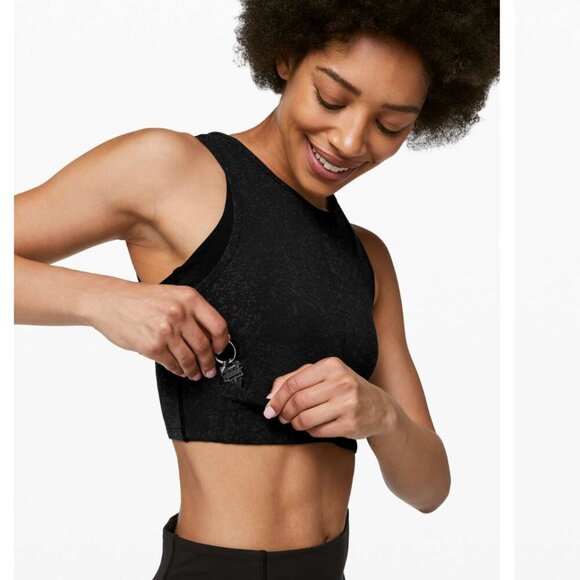 Lululemon Peloton Energetic Edge Cropped Tank Top Black - size 6 - Picture 7 of 7